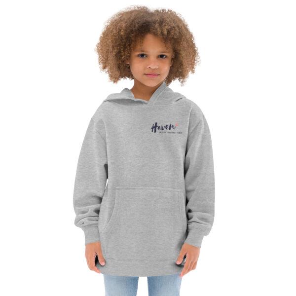 kids fleece hoodie athletic heather front 638cee3d6264d