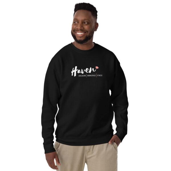 unisex premium sweatshirt black front 638d14497b310